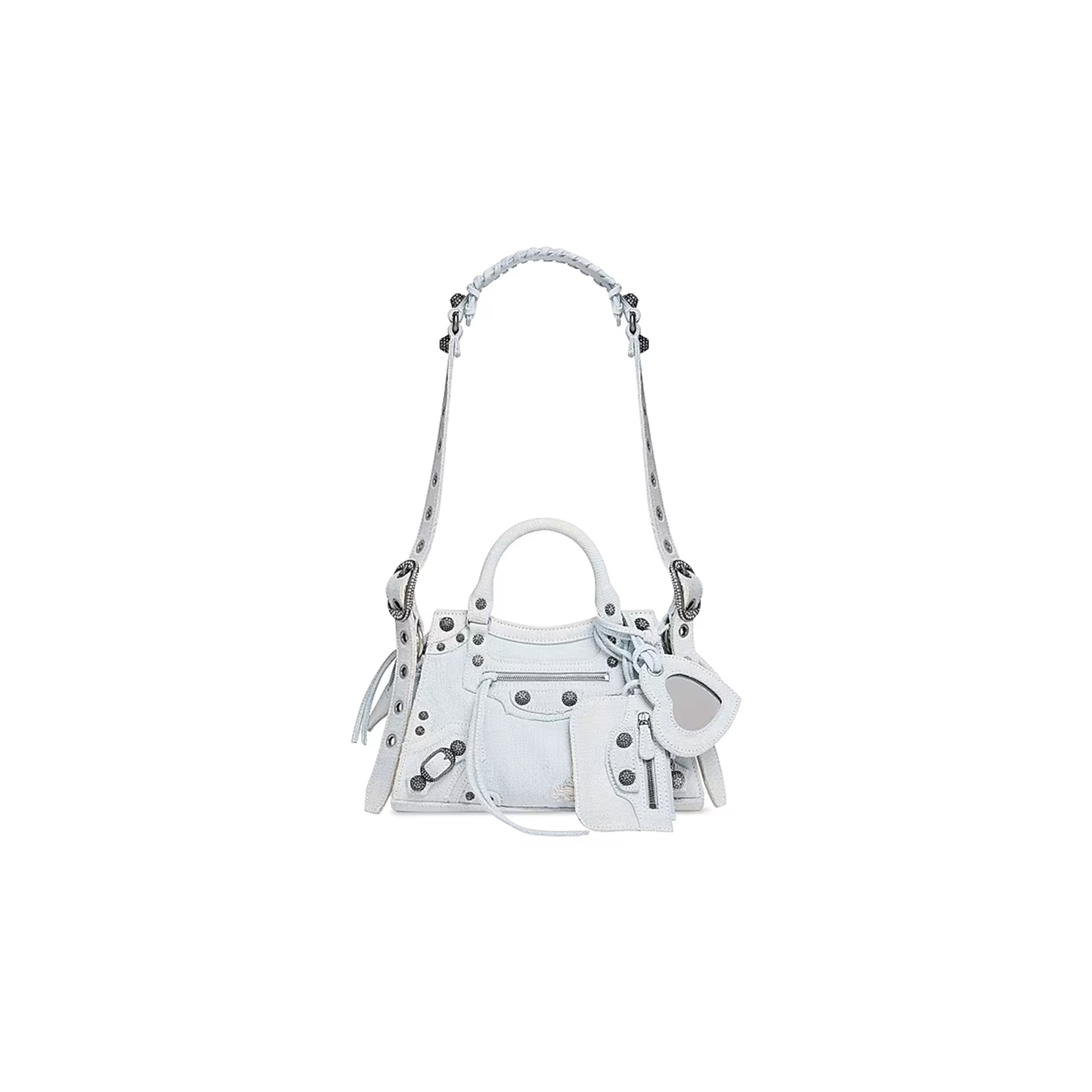 ba*len*cia*ga small neo cagole city in De*1m light blue 700940210b08104 (25.9*17.8*11.4cm)